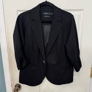 Torrid size 1 (us 14) STUDIO 3/4 sleeve crop blazer black